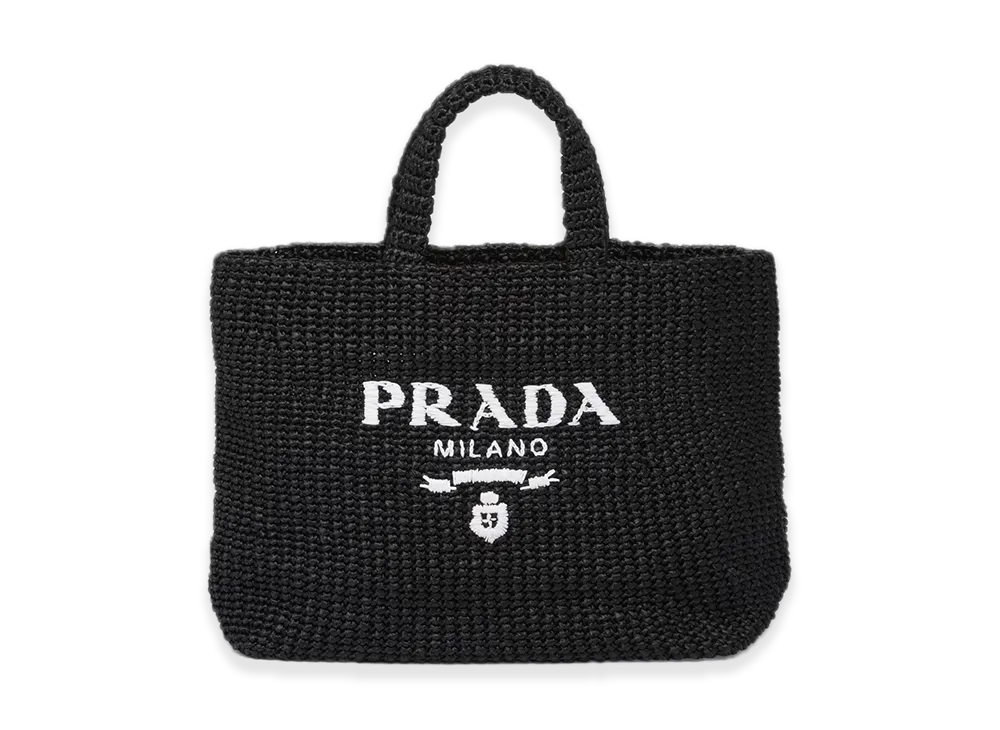 PRADA Crochet Tote Bag "Black"