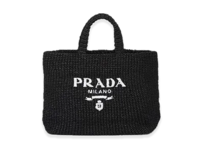 PRADA Crochet Tote Bag "Black"