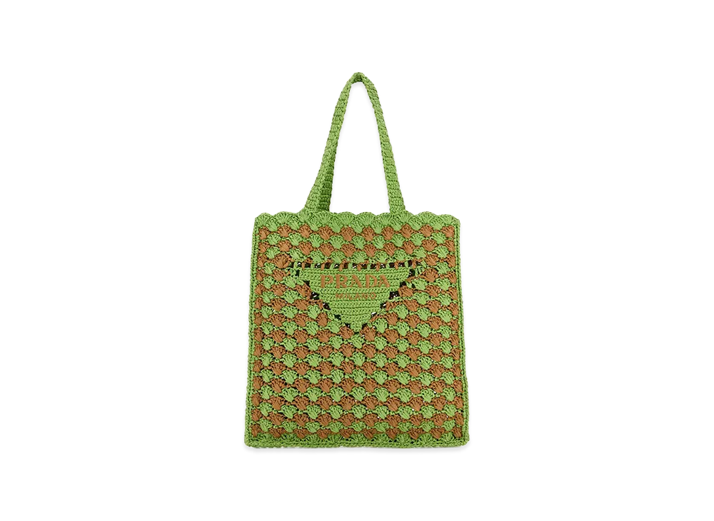 PRADA Women's Two-Tone Raffia Shopping Bag "Multicoloured"