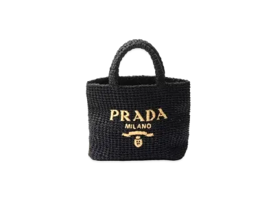 PRADA Small Crochet Tote Bag "Black"