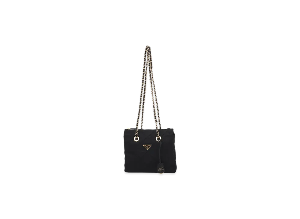 PRADA 1995 Chaine Re-Nylon Tote Bag "Nero"