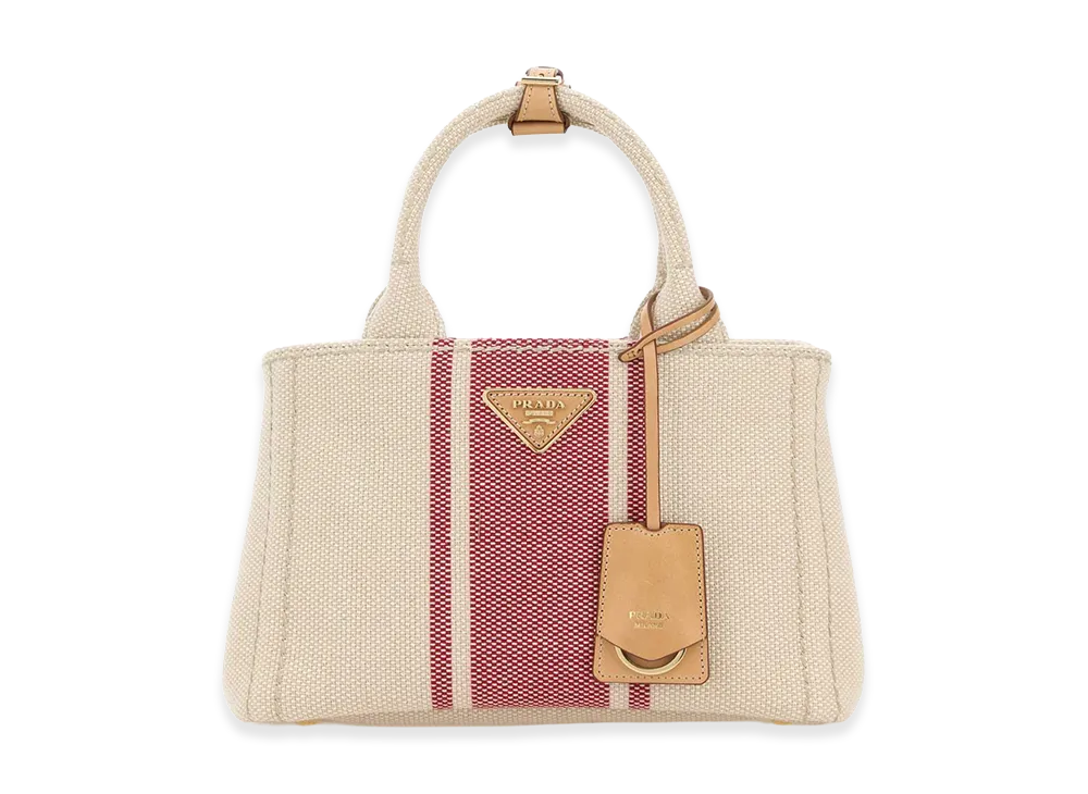 PRADA Women's Canvas Small Jardinia re Handbag "Beige"