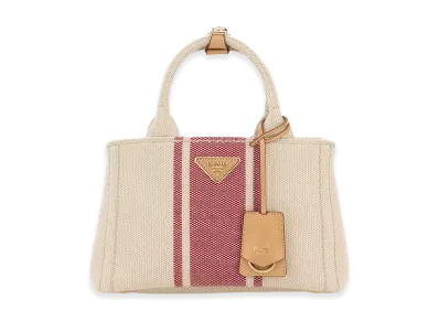 PRADA Women's Canvas Small Jardinia re Handbag "Beige"