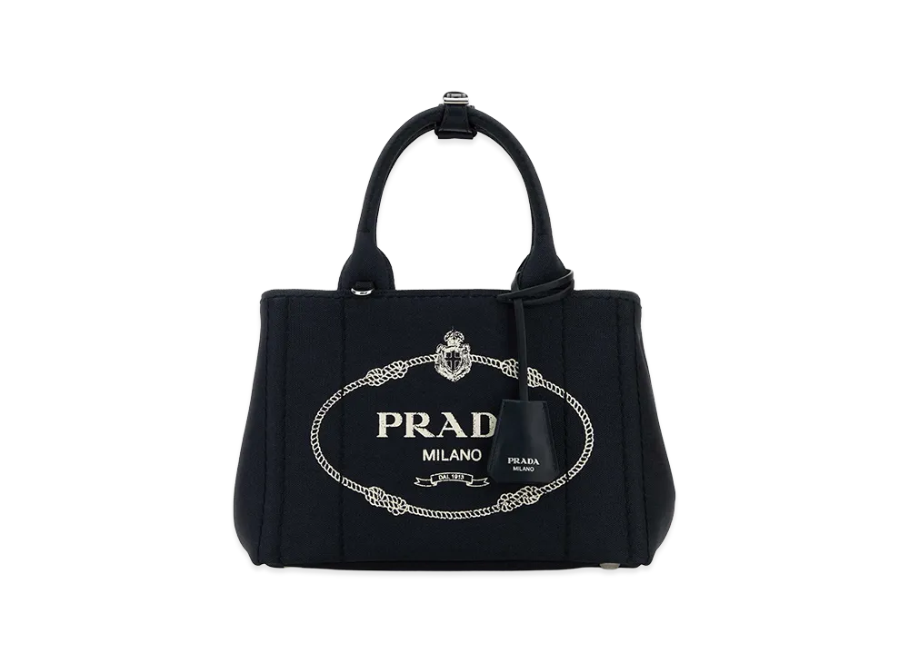 PRADA Women's Canvas Small Jardinia Re Handbag "Blue"