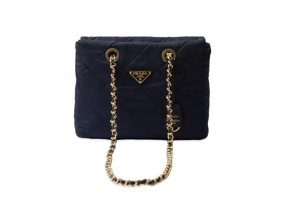 PRADA Re-Edition 1995 Chaine Re-Nylon Tote Bag "Navy"