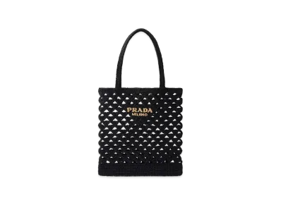 PRADA Women's Straw Handbag "Black"