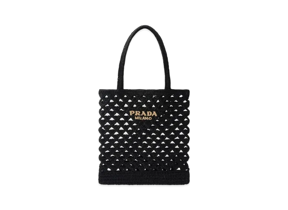 PRADA Crochet Tote Bag "Black"