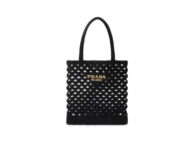 PRADA Crochet Tote Bag "Black"