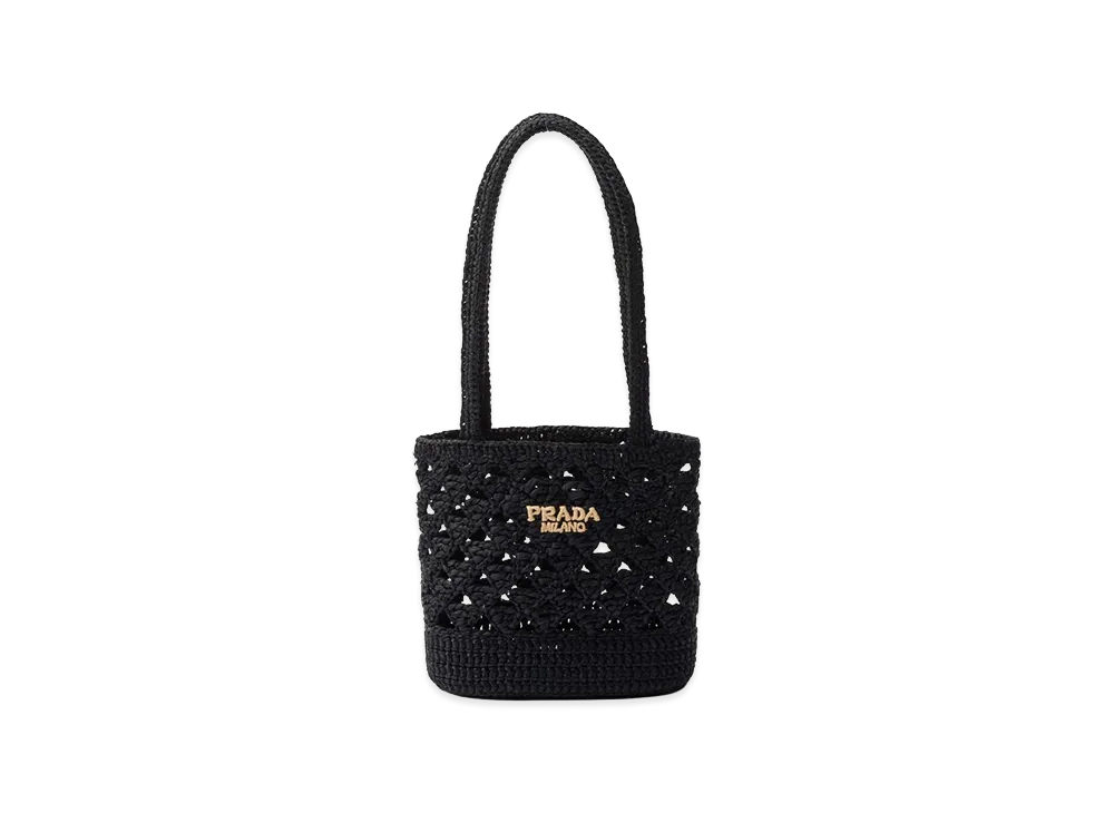 PRADA Women's Straw Handbag "Black"