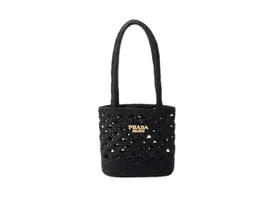 PRADA Crochet Tote Bag "Black"
