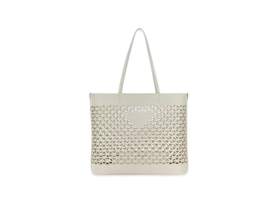 PRADA Women's Leather Shopping Bag "White"