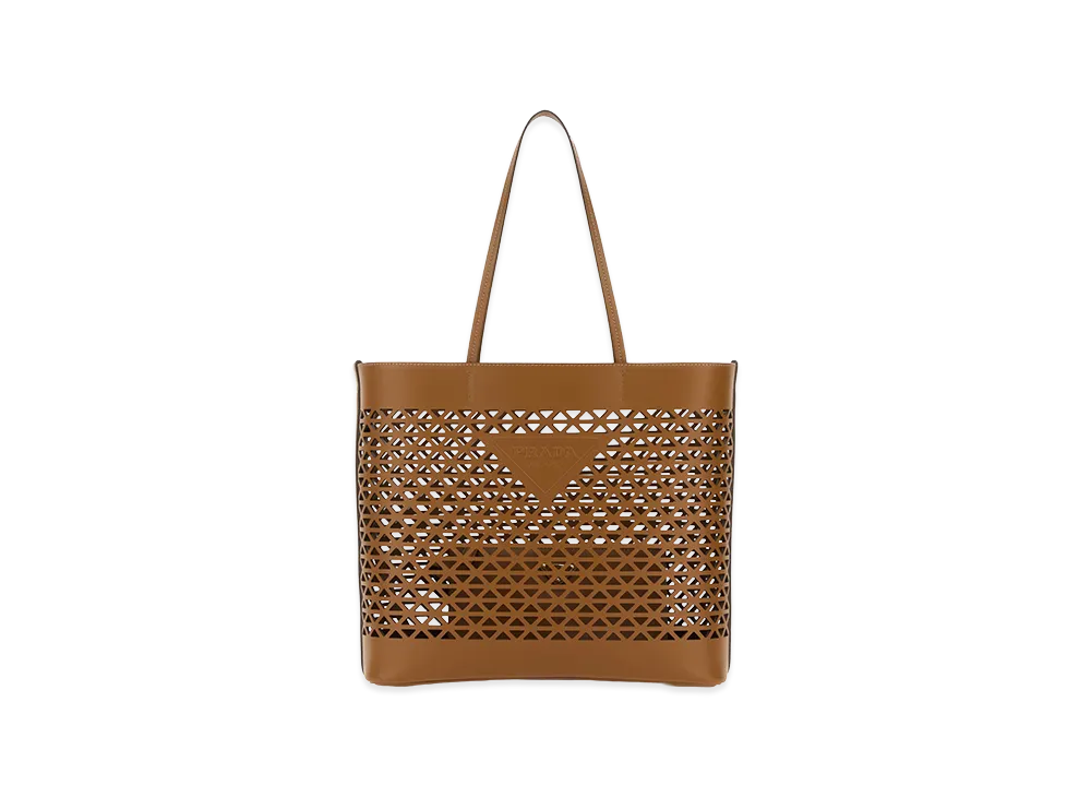 PRADA Women's Leather Shopping Bag "Beige"