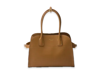 PRADA Medium Soft Grain Leather Tote Bag "Camel"