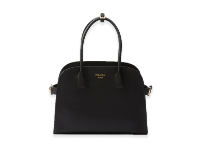 PRADA Medium Soft Grain Leather Tote Bag "Black"