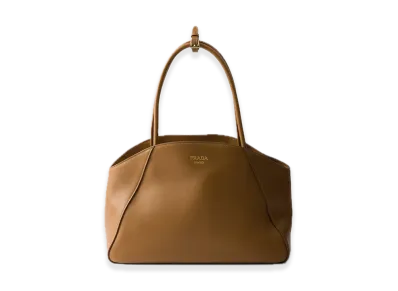 PRADA Large Leather Tote Bag "Camel"