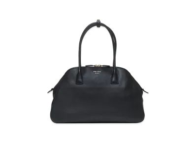 PRADA Women's Medium Leather Shopping Bag "Black"