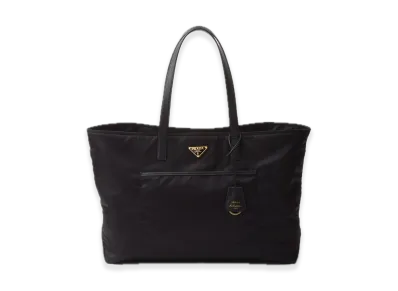 PRADA Re-Edition 1978 Re-Nylon x Saffiano Leather Large Tote Bag "Black"