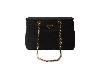 PRADA Re-Edition 1995 Chaine Medium Re-Nylon Tote Bag "Black"