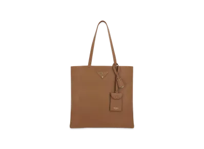 PRADA Women's Leather Shopping Bag "Beige"