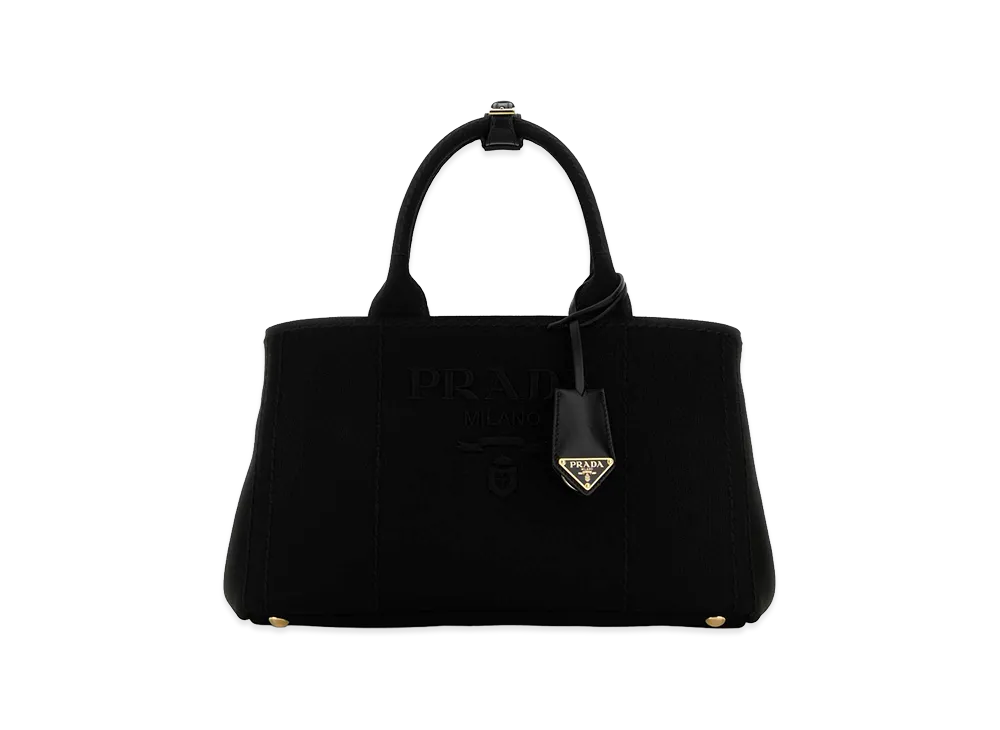 PRADA Women's Canvas Shopping Bag "Black"