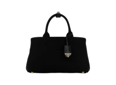 PRADA Women's Canvas Shopping Bag "Black"