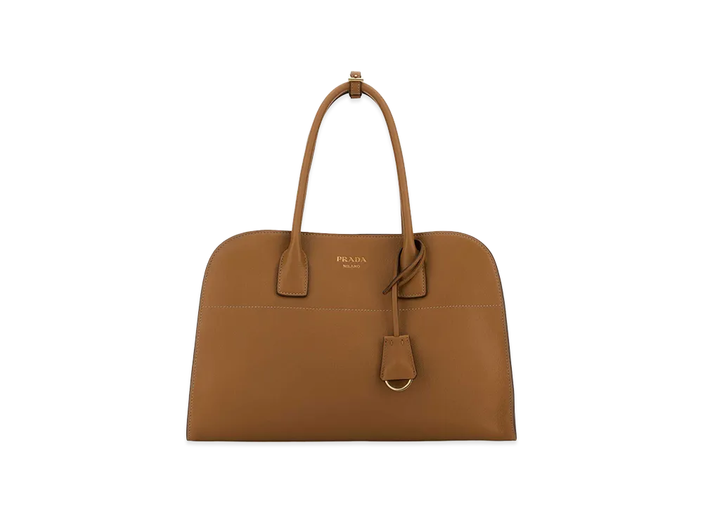 PRADA Women's Leather Medium Shopping Bag "Beige"