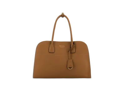 PRADA Women's Leather Medium Shopping Bag "Beige"