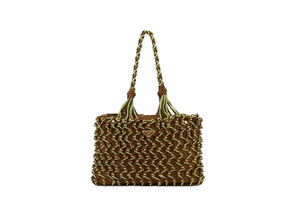 PRADA Women's Two-Tone Mesh Shopping Bag "Multicoloured"