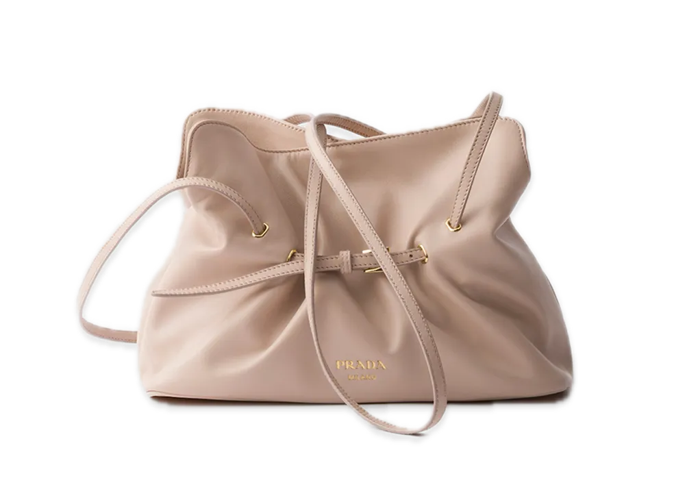 PRADA Dada Small Nappa Leather Bag "Pink Beige"