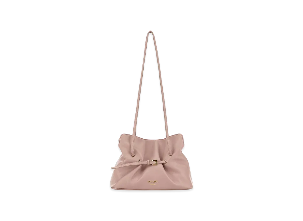 PRADA Women's Nappa Leather Small Dana Bucket Bag "Pink"
