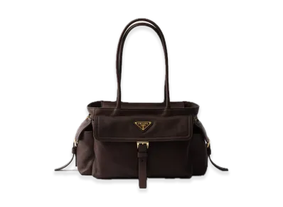 PRADA Explorer Medium Nappa Leather Tote Bag "Brown"