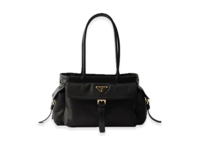 PRADA Explorer Medium Nappa Leather Tote Bag "Black"