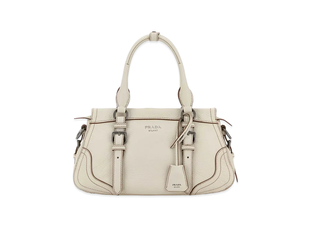 PRADA Women's Leather Large Handbag "White"