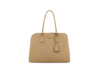 PRADA Women's Leather Shopping Bag "Beige"