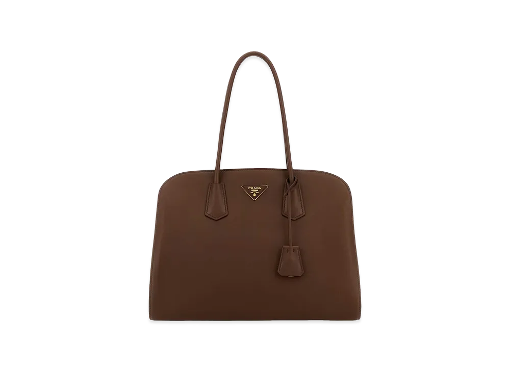 PRADA Women's Leather Shopping Bag "Brown"