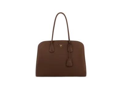 PRADA Women's Leather Shopping Bag "Brown"