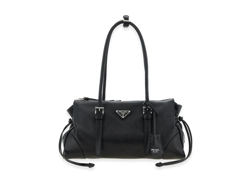 PRADA Women's Leather Medium Bonnie Bag "Black"