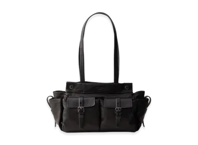 PRADA Women's Leather Medium PRADA Women's Route Shopping Bag "Black"