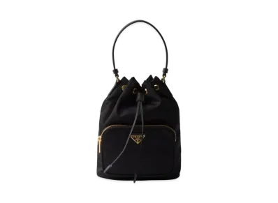 PRADA Duet Re-Nylon Bucket Bag "Black"
