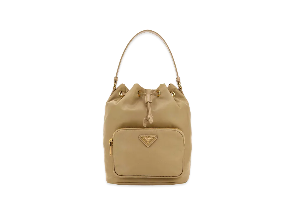 PRADA Women's Duet Bucket Bag "Camel"