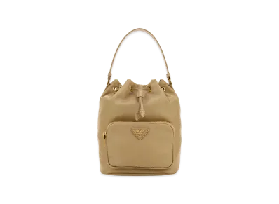 PRADA Women's Duet Bucket Bag "Camel"