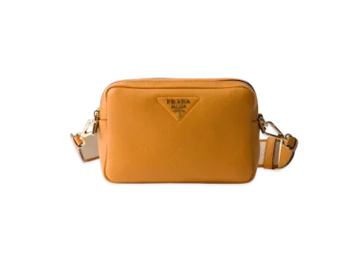 PRADA Small Leather Shoulder Bag "Amber"