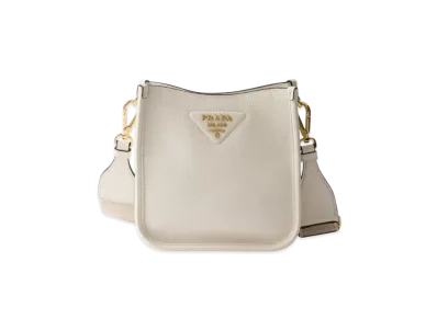 PRADA Leather Mini Shoulder Bag "White"