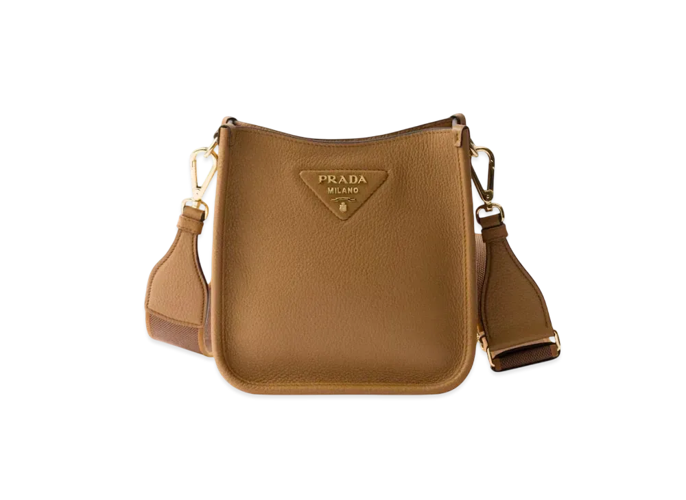 PRADA Leather Mini Shoulder Bag "Camel"