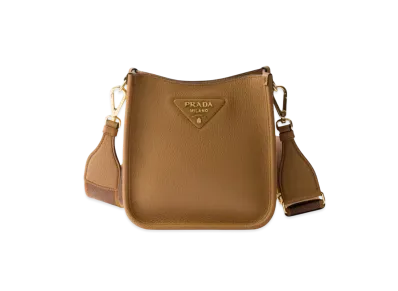 PRADA Leather Mini Shoulder Bag "Camel"