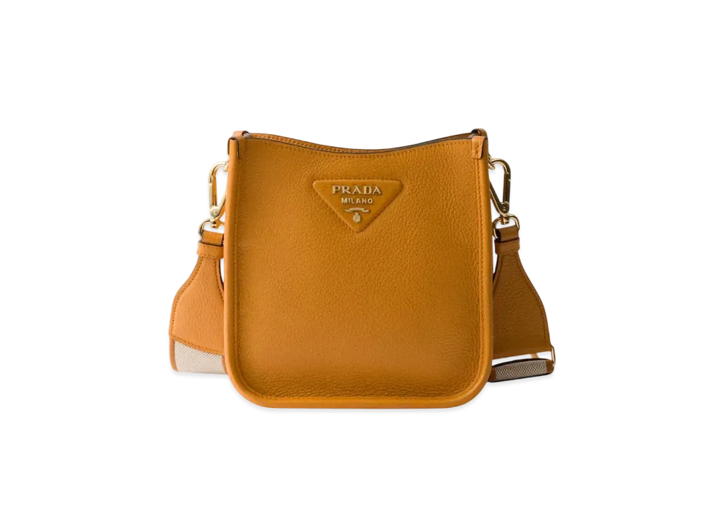 PRADA Leather Mini Shoulder Bag "Amber"