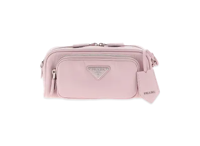 PRADA Women's Logo Antique Nappa Crossbody Bag "Pink"