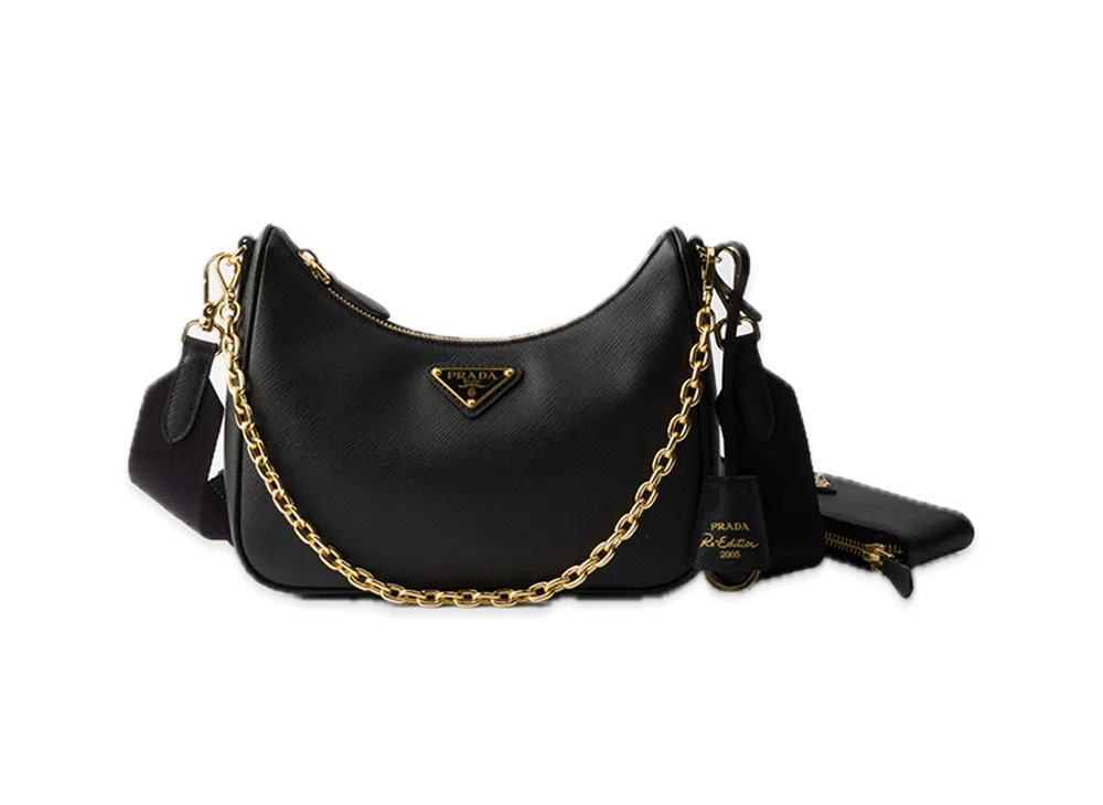 PRADA Re-Edition 2005 Saffiano Leather Bag "Black"