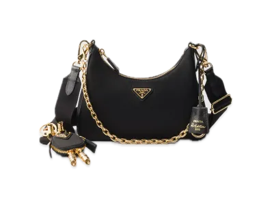 PRADA Re-Edition 2005 Re-Nylon x Saffiano Leather Bag "Black"