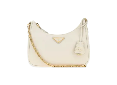 PRADA Wonen's Leather Re-Edition 2005 Shoulder Bag "White"
